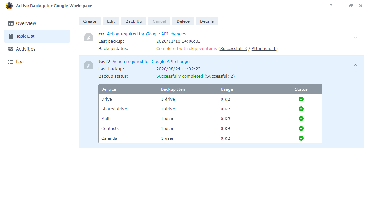 Active Backup for Google Workspace screenshots - 2