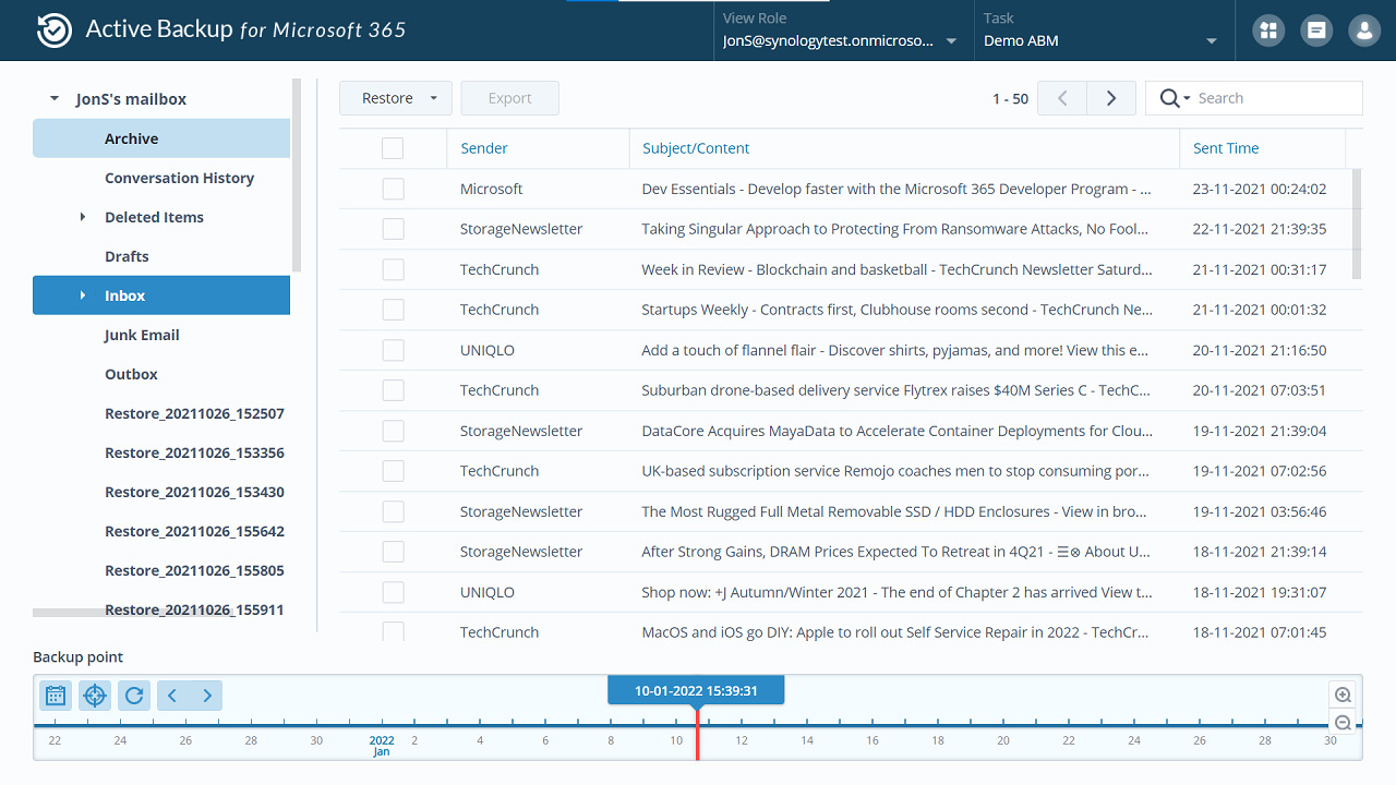 Active Backup for Microsoft 365 screenshots - 3
