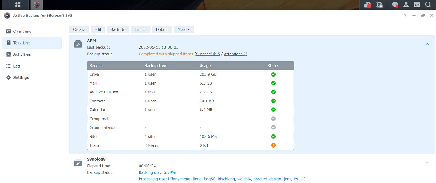 Active Backup for Microsoft 365 screenshots - 2