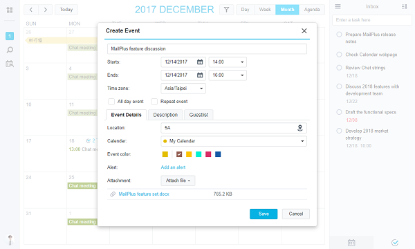 Synology Calendar screenshots - 3