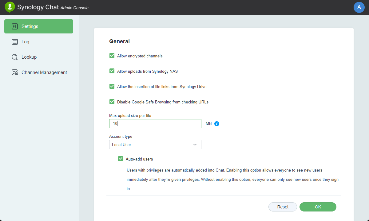 Synology Chat Server screenshots - 4