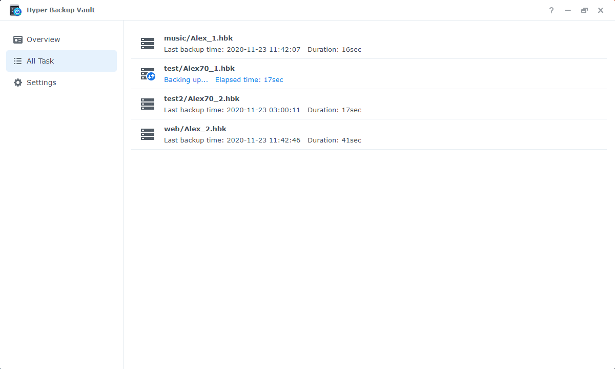 Hyper Backup Vault screenshots - 2