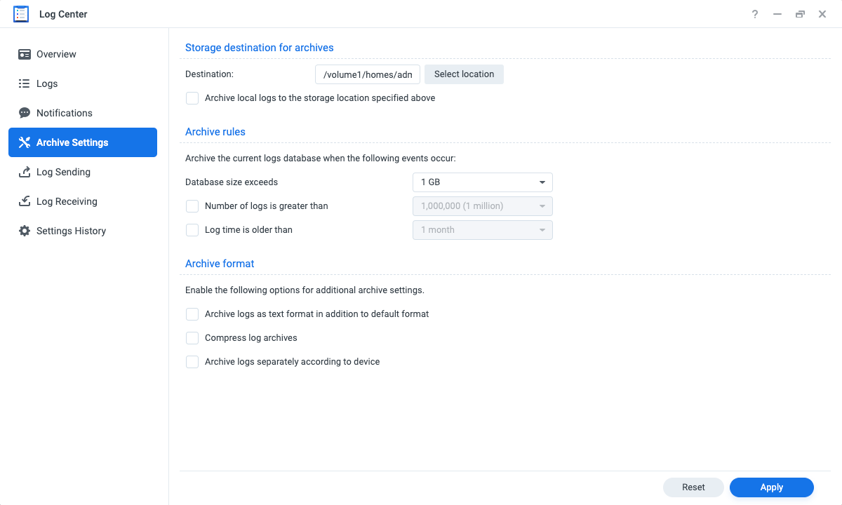 Log Center screenshots - 3