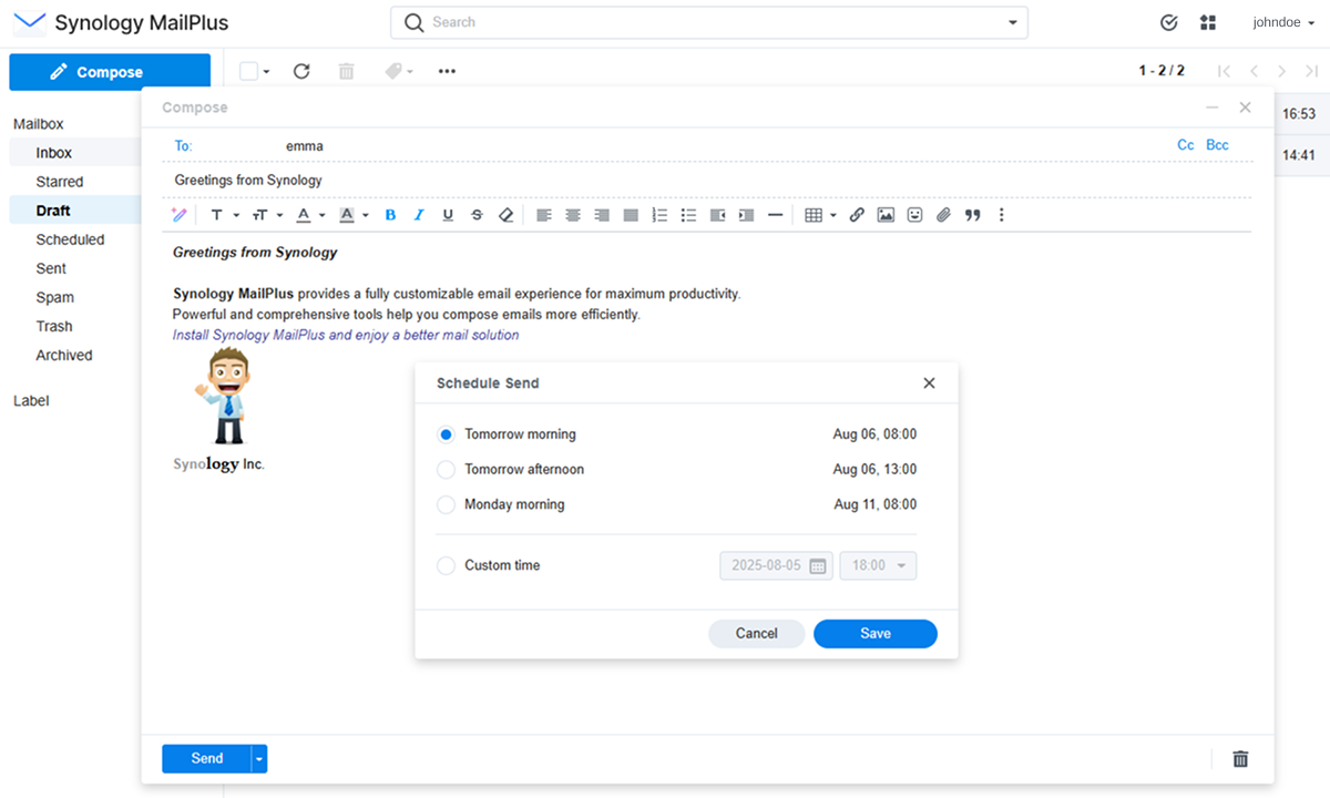 Synology MailPlus screenshots - 2