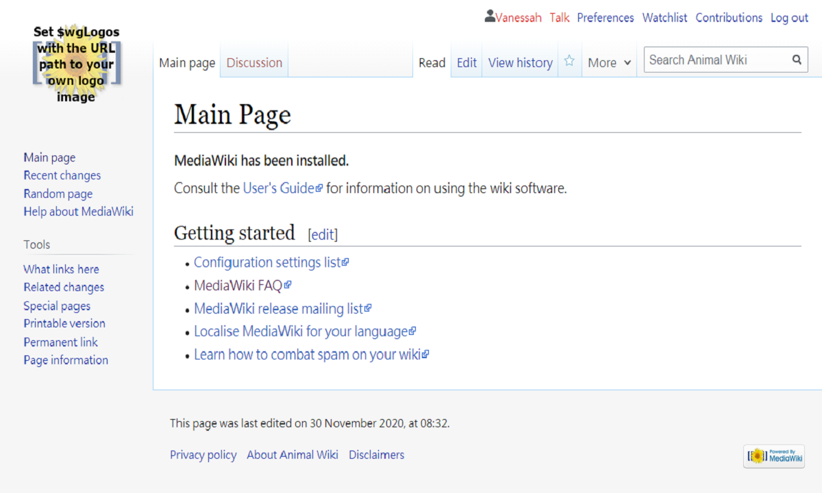 MediaWiki screenshots - 1