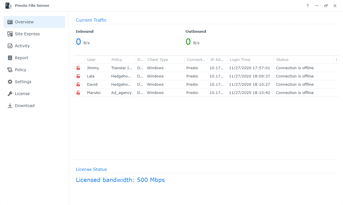 Presto File Server screenshots - 1