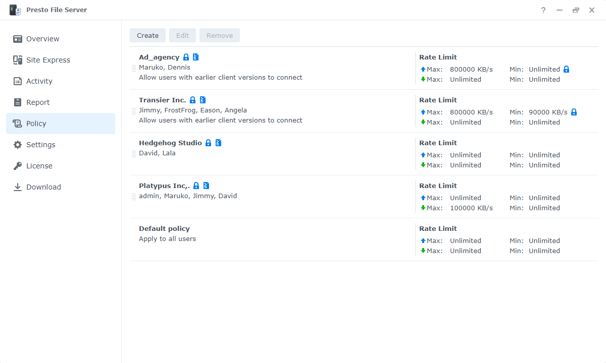 Presto File Server screenshots - 2