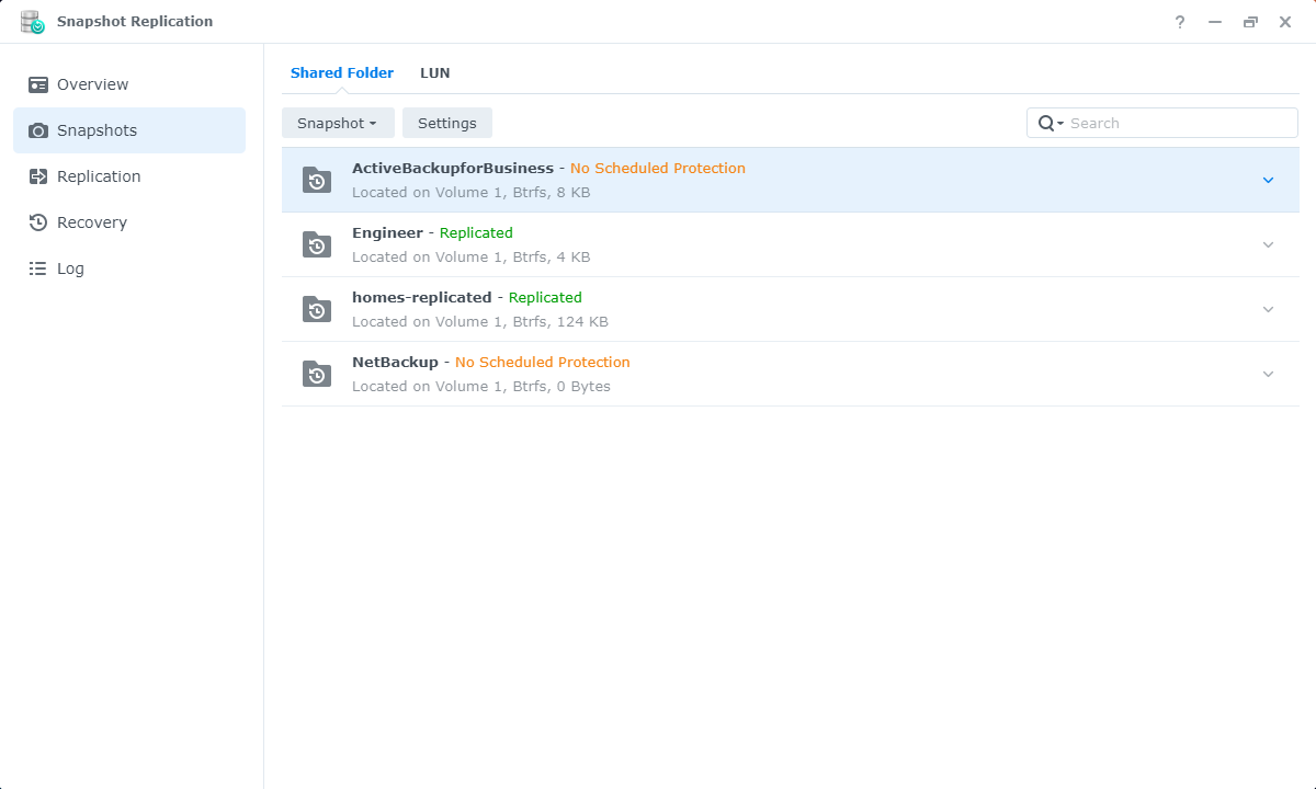 Snapshot Replication screenshots - 2