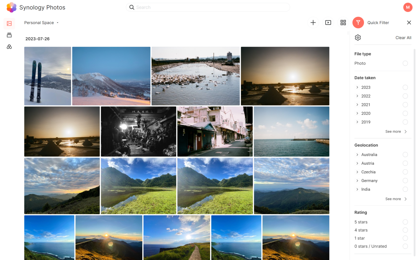 Synology Photos screenshots - 2